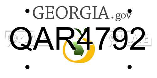 QAR4792 Georgia License Plate