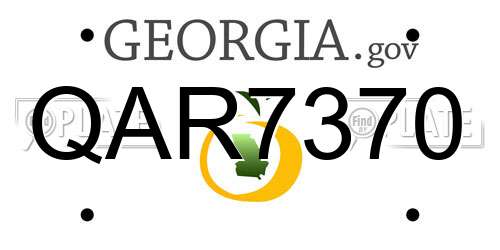 QAR7370 Georgia License Plate