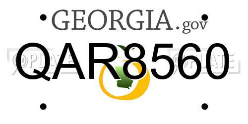 QAR8560 Georgia License Plate