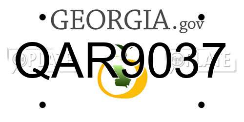 QAR9037 Georgia License Plate