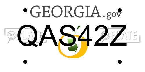 QAS42Z Georgia License Plate