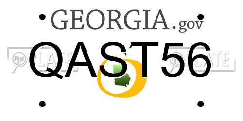 QAST56 Georgia License Plate