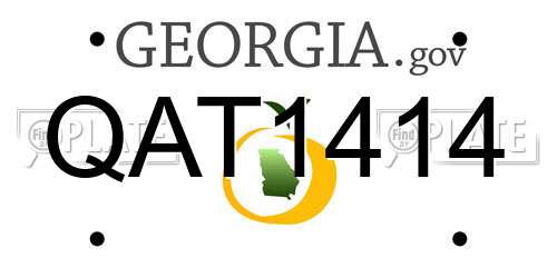 QAT1414 Georgia License Plate