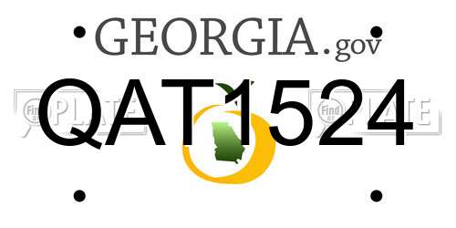 QAT1524 Georgia License Plate