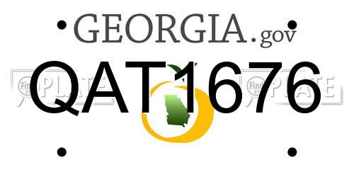 QAT1676 Georgia License Plate