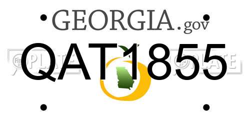 QAT1855 Georgia License Plate