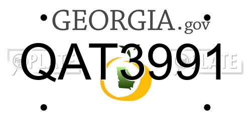 QAT3991 Georgia License Plate