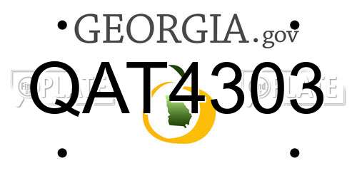 QAT4303 Georgia License Plate