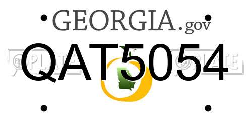 QAT5054 Georgia License Plate