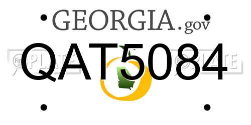 QAT5084 Georgia License Plate