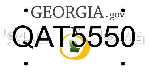 QAT5550 Georgia License Plate