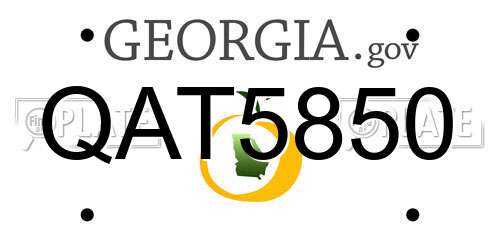 QAT5850 Georgia License Plate