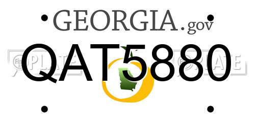 QAT5880 Georgia License Plate