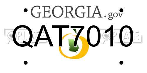 QAT7010 Georgia License Plate