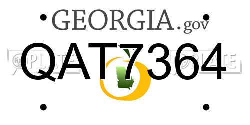 QAT7364 Georgia License Plate
