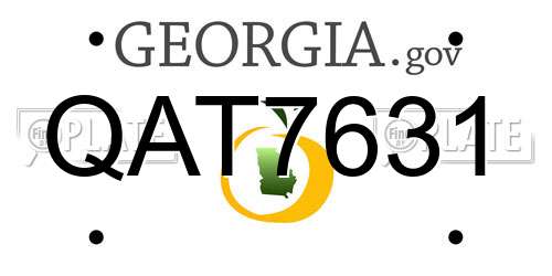 QAT7631 Georgia License Plate