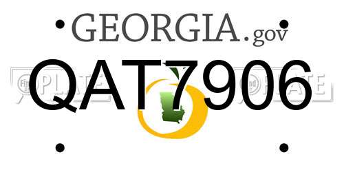 QAT7906 Georgia License Plate