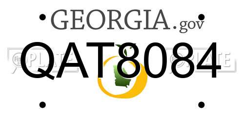 QAT8084 Georgia License Plate