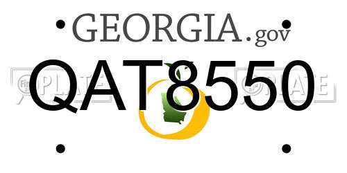 QAT8550 Georgia License Plate