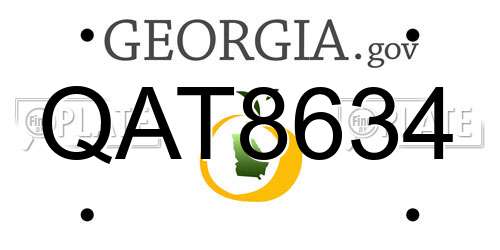 QAT8634 Georgia License Plate