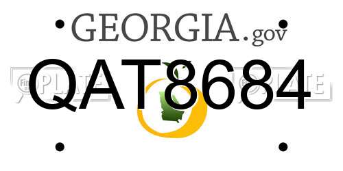 QAT8684 Georgia License Plate