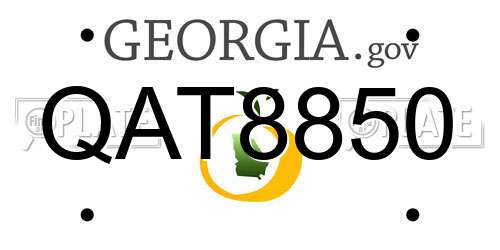 QAT8850 Georgia License Plate