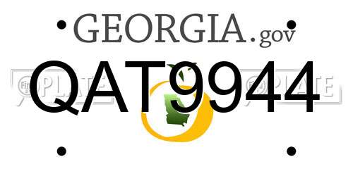 QAT9944 Georgia License Plate