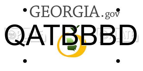 QATBBBD Georgia License Plate
