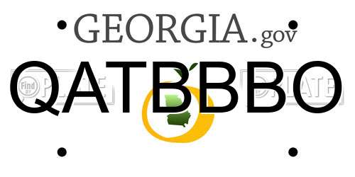 QATBBBO Georgia License Plate