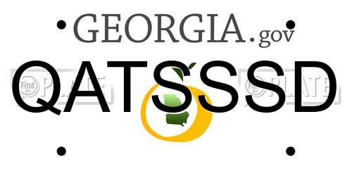QATSSSD Georgia License Plate