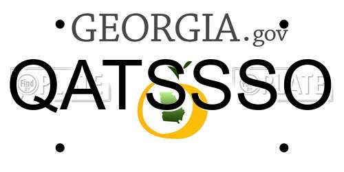 QATSSSO Georgia License Plate