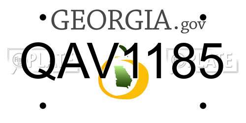 QAV1185 Georgia License Plate