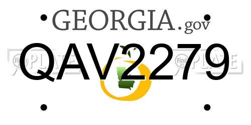 QAV2279 Georgia License Plate