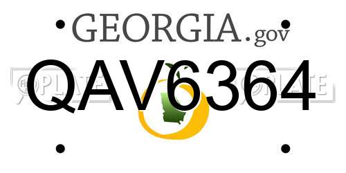 QAV6364 Georgia License Plate