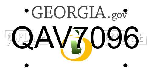QAV7096 Georgia License Plate