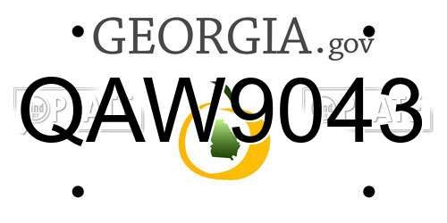 QAW9043 Georgia License Plate