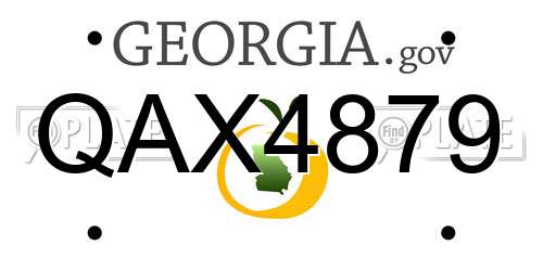 QAX4879 Georgia License Plate
