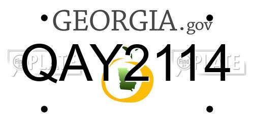 QAY2114 Georgia License Plate