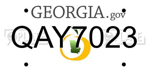 QAY7023 Georgia License Plate