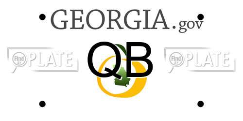 QB Georgia License Plate