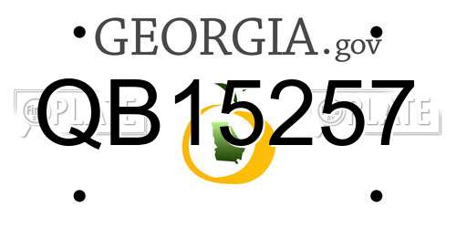 QB15257 Georgia License Plate