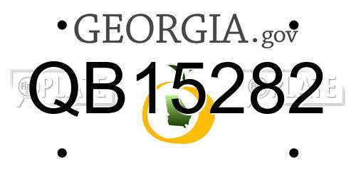 QB15282 Georgia License Plate