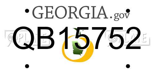 QB15752 Georgia License Plate