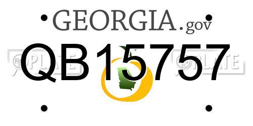 QB15757 Georgia License Plate