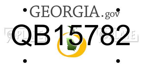 QB15782 Georgia License Plate