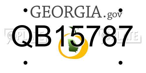 QB15787 Georgia License Plate