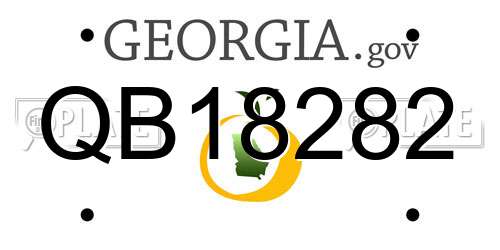 QB18282 Georgia License Plate