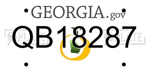 QB18287 Georgia License Plate
