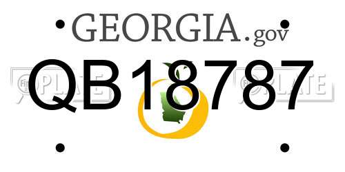 QB18787 Georgia License Plate