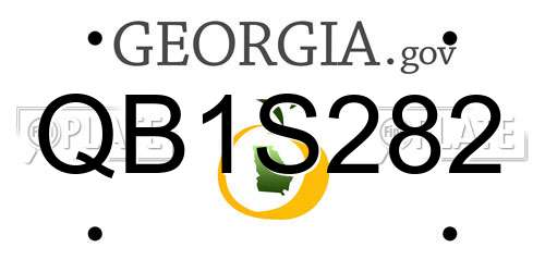QB1S282 Georgia License Plate